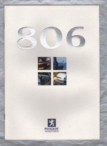 Sales Brochure - Peugeot `806` - March 1999 - English Language - Unpaginated - A4 Sized Brochure