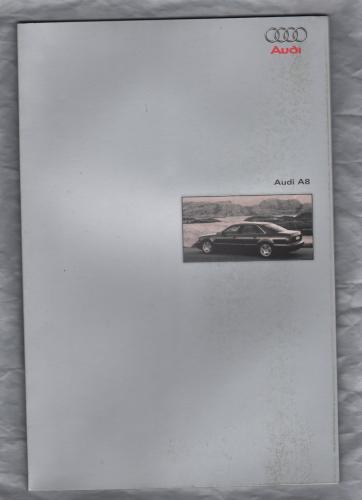 Sales Brochure - `Audi A8` - November 1998 - English Language - Cover to Cover 52 Pages - A4 Sized Brochure