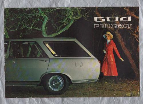 Sales Brochure - `504 PEUGEOT` - April 1971 - English Language - Unpaginated - A4 Sized Brochure