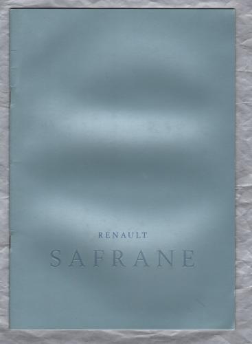 Sales Brochure - `RENAULT SAFRANE` - January 1999 - English Language - Cover to Cover 24 Pages - A4 Sized Brochure