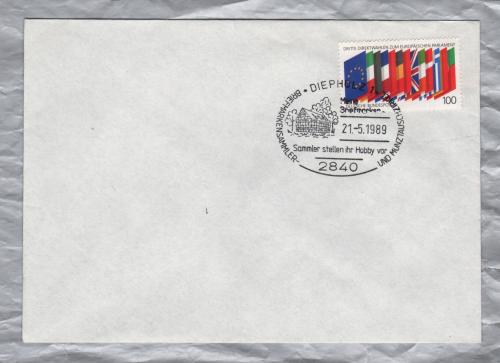 Independent Cover - `DIEPHOLZ 1 - 21-5-89...` Pictorial Postmark - Single 100 Pfennig 3rd Direct Elections to European Parliament Stamp Issued in 1989