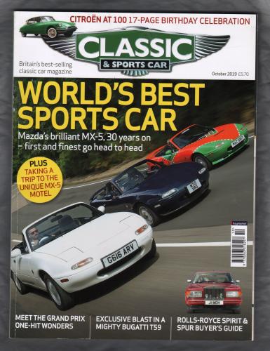 Classic And Sportscar Magazine - October 2019 - Vol.38 No.7 - `World`s Best Sports Car` - Published by Haymarket Magazines Ltd