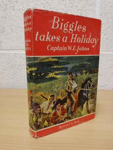 `Biggles Takes A Holiday` - Captain W.E. Johns - Illustrated by Stead - First U.K Edition - Second Print - Hardback - Hodder and Staughton - 1950