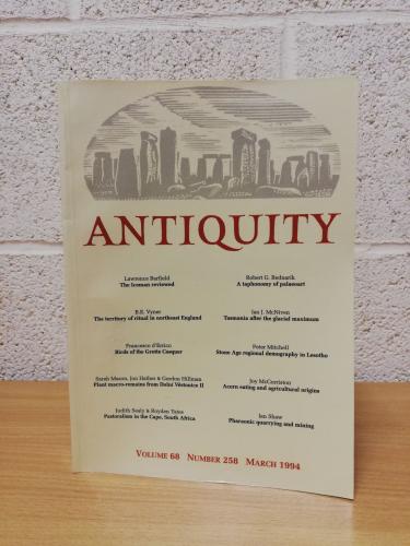 Antiquity - A Quarterly Review of Archaeology - `Robert G.Bednarik: A Taphonomy of Palaeoart` - Vol.68 Issue 258 - March 1994 - Softcover - Antiquity Publications