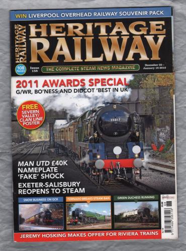 Heritage Railway - No.158 - December 22 - January 18 2012 - `Green Duchess Running` - Published by Mortons Media Group Ltd