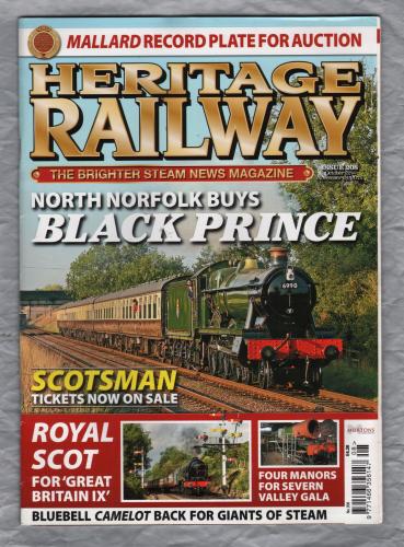 Heritage Railway - No.208 - Oct 22 - Nov 18 2015 - `North Norfolk Buys Black Prince` - Published by Mortons Media Group Ltd