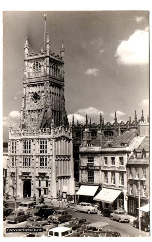 `Cirencester, Parish Church` - Postally Unused - George Roper Postcard