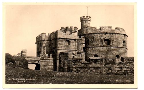 `2. Pendennis Castle - From the W` - Cornwall - Postally Unused - Ministry of Works Postcard.