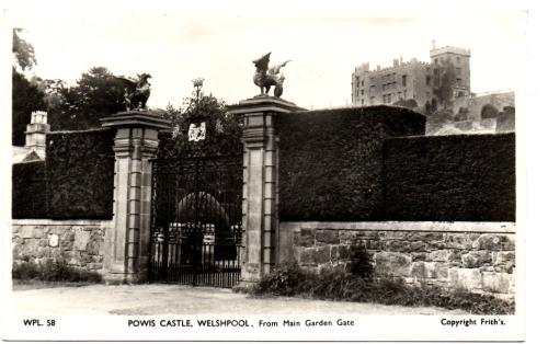 `WPL 58 Powis Castle, Welshpool, From Main Garden Gate` - Postally Unused - Frith`s Postcard.