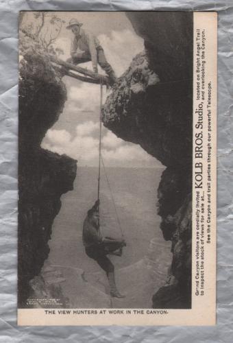`The View Hunters At Work In The Canyon` - Postally Unused - 1908 - Kolb Brothers Studio Postcard