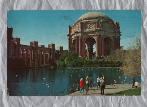 `Palace Of Fine Arts - San Francisco` - Postally Used - Salt Lake City Utah ???? Postmark - Smith News Co. Postcard