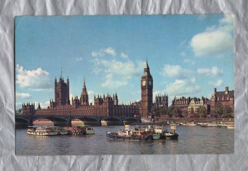 `ENGLAND: Houses of Parliament, London` - Postally Unused - `In Flight With TWA` - Airmail Postcard