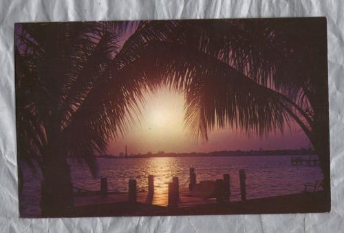 A Beautiful Florida Sunset - Postally Used - Marco FLA November 28 1964 Postmark - Koppel Colour Card Postcard