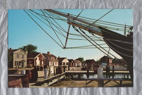 `Mystic Seaport, A Living Maritime Museum In Mystic, Connecticut` - Postally Unused - Plastichrome Postcard