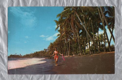 `Black Sands Beach Of Kaimu` - Postally Unused - Pacific Film Corporation Postcard