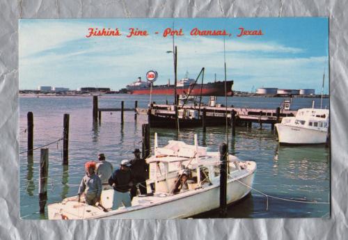 `Fishin`s Fine - Port Aransas, Texas` - Postally Unused - Frank Whalley Post Cards Postcard