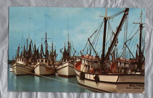 `Key West, Florida - The Shrimp Fleet` - Postally Used - U.S Postal Service February 10 1973 Postmark - Plastichrome Postcard