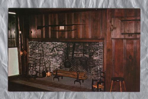 `Fireplace Living Room, Paul Revere House, North Square, Boston` - Postally Unused - The Paul Revere House Postcard