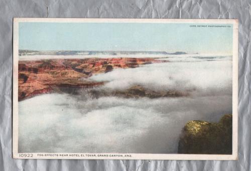 `10922 Fog Effects Near Hotel El Tovar, Grand Canyon, Ariz` - Postally Unused - Detroit Photographic Company Postcard