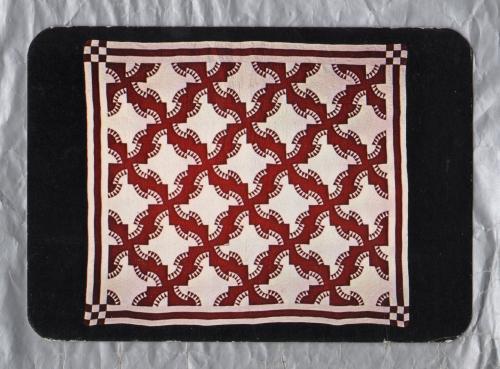 `Drunkard`s Path With Sawtooth Border c1900, Collected In North Michigan` - Postally Unused - Suzanne Opton Postcard