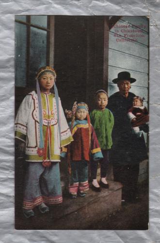 `AC67 Chinese Family In Chinatown, San Francisco, California` - Postally Unused - Newman Post Card Co. Postcard