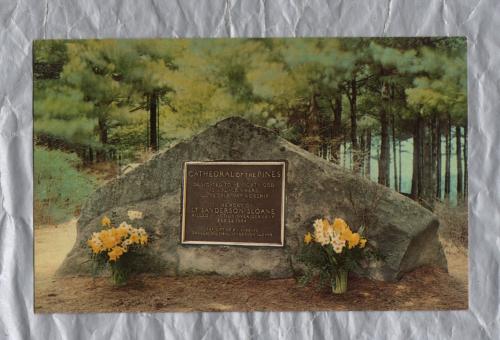 `Cathedral Of The Pines, Rindge, NH - The Memorial Boulder` - Postally Unused - Curteichcolor Postcard